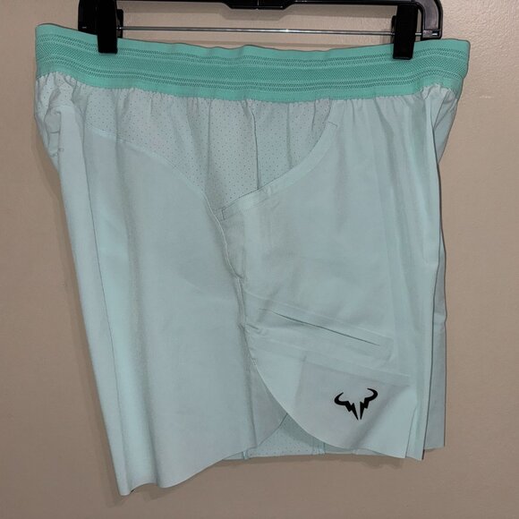 Nike Court Dri-Fit ADV Rafa Nadal 7” Tennis Shorts Green DV2881-346 Mens NEW - Picture 4 of 16